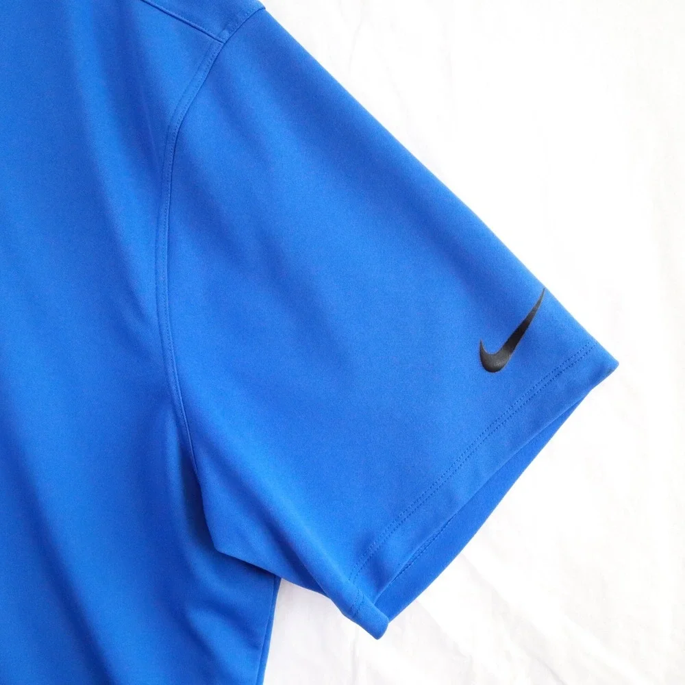 Nike Golf Polo Shirt Mens 2XL XXL Dri-Fit Blue Short Sleeve Falconhead Golf Club